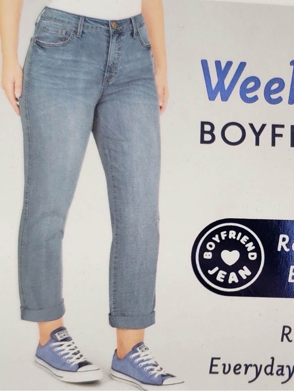 Seven7 Womens Weekend Easy Fit Boyfriend High Rise Rolled Cuffs Size 12